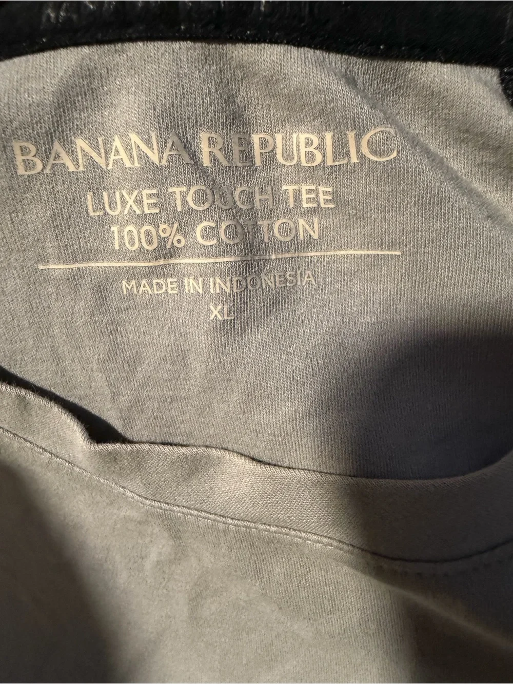Banana Republic luxe touch Men's Short Sleeve Crew T-Shirt in Gray 100%cotton